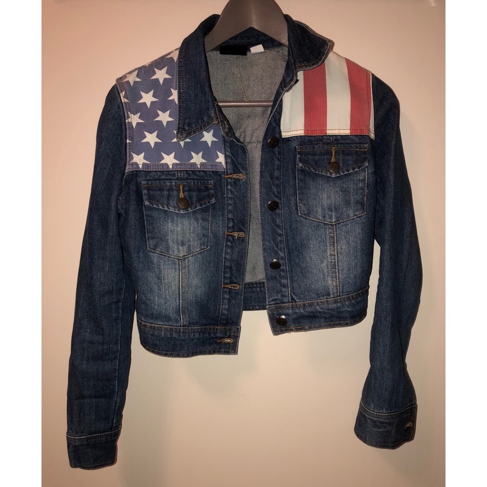 BDG American Flag Jean Jacket